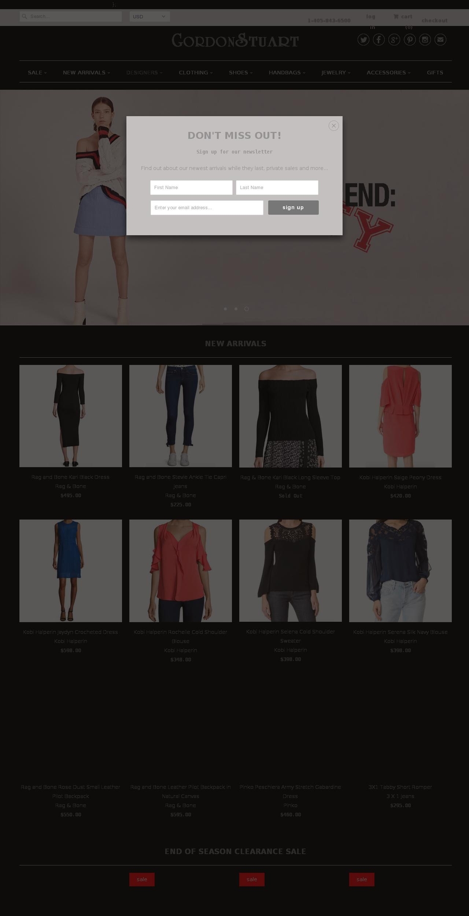 gordonstuart.biz shopify website screenshot