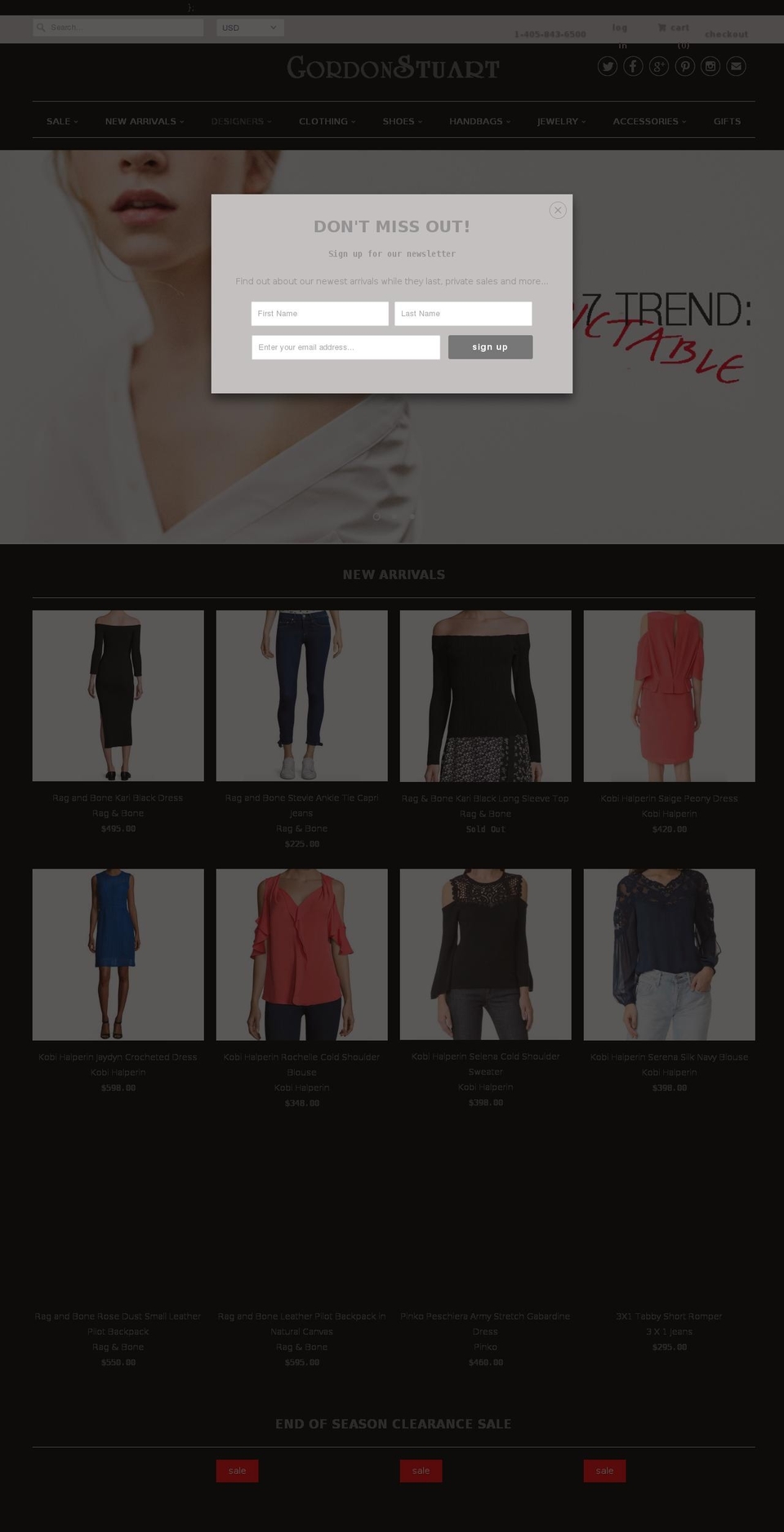 gordonstuart.us shopify website screenshot