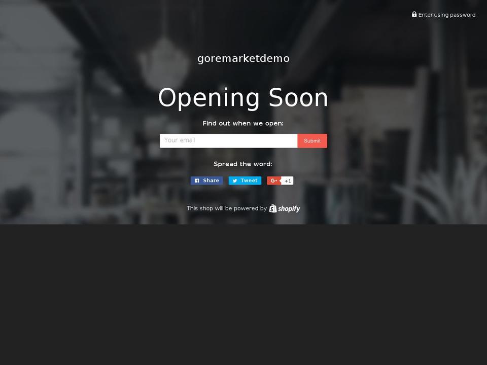 goremarketdemo.myshopify.com shopify website screenshot
