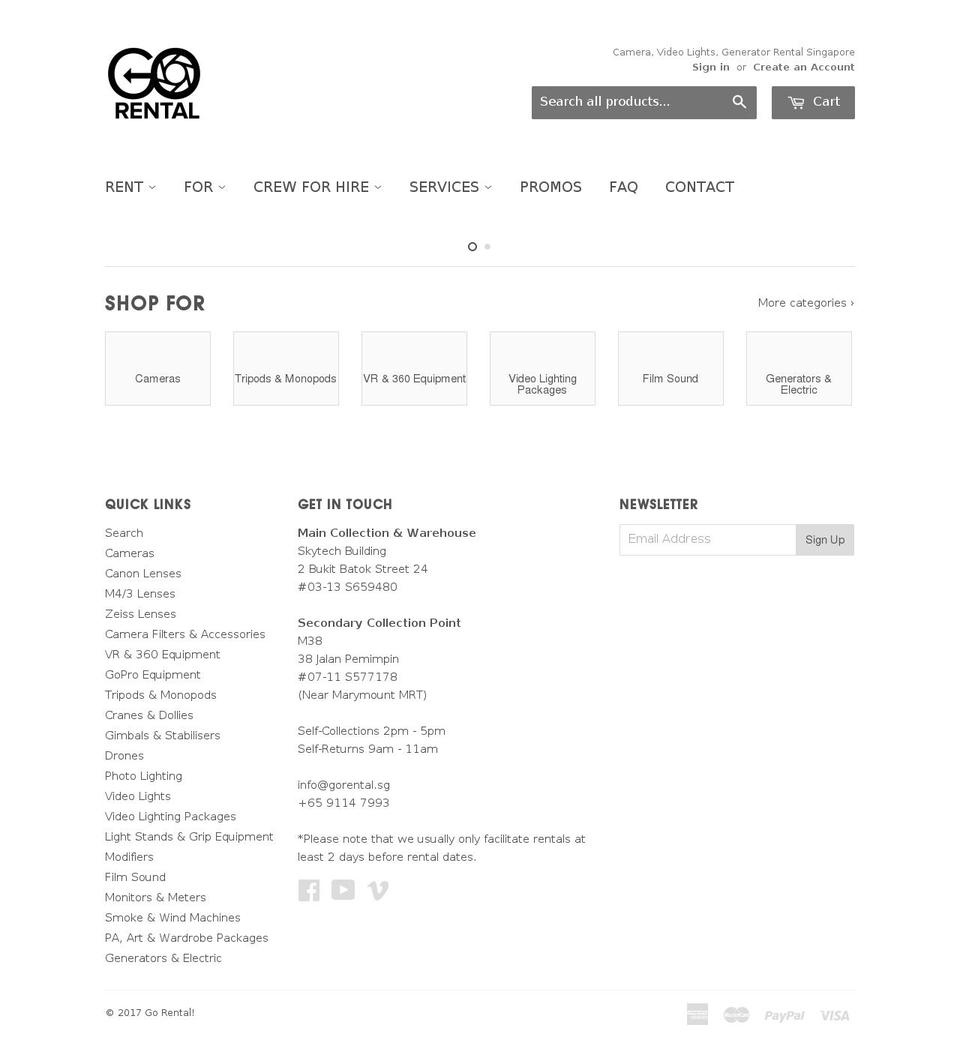 gorental.sg shopify website screenshot