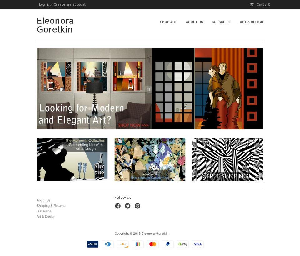 goretkin.com shopify website screenshot