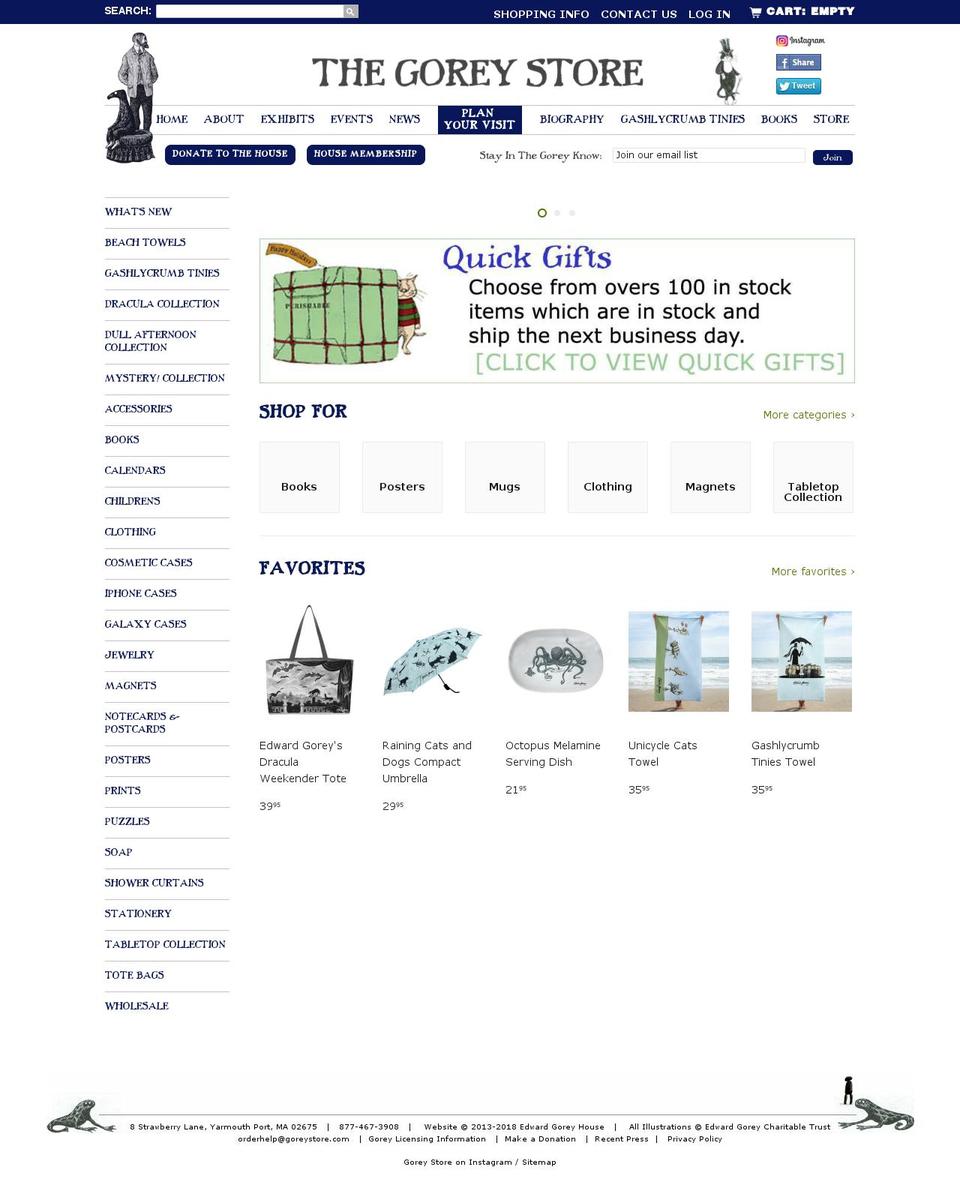 goreystore.com shopify website screenshot