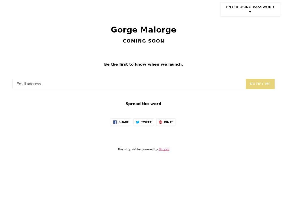gorgemalorge.com — Shopify storefront screenshot
