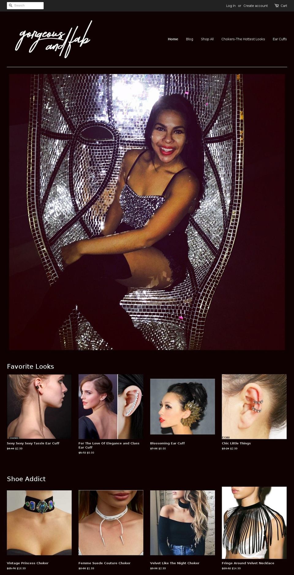 gorgeousandfab.com — Shopify storefront screenshot