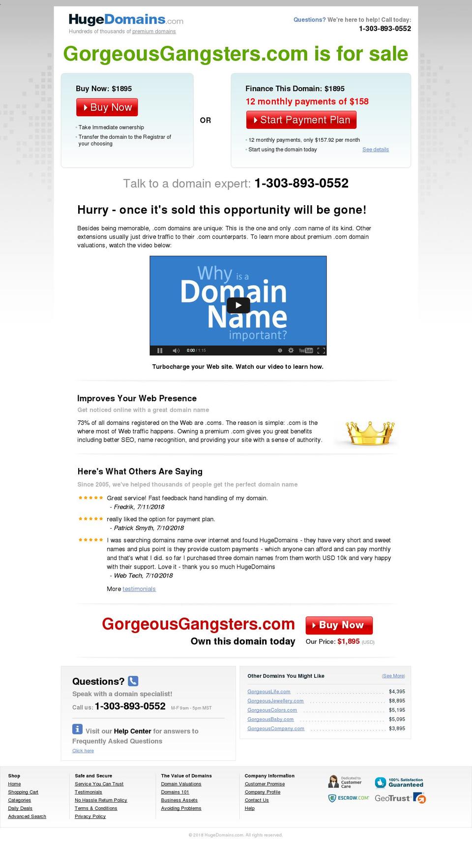 gorgeousgangsters.com shopify website screenshot