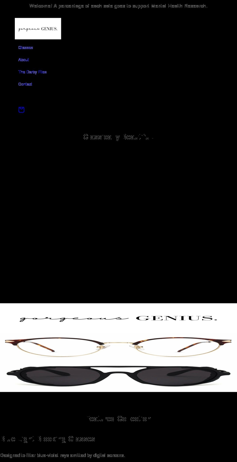 gorgeousgenius.com shopify website screenshot