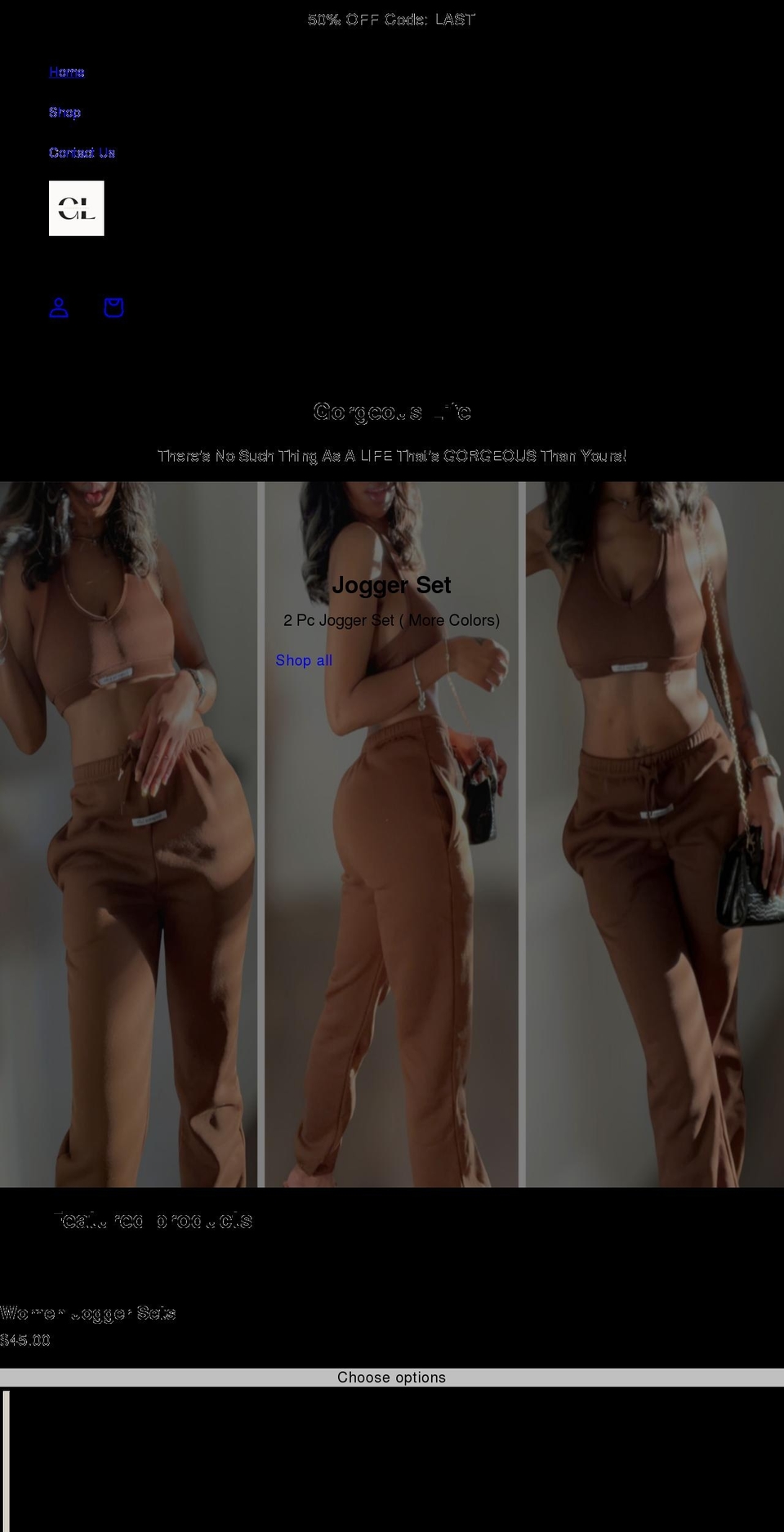 gorgeouslifellc.com — Shopify storefront screenshot