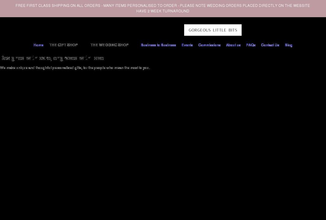 gorgeouslittlebits.com shopify website screenshot
