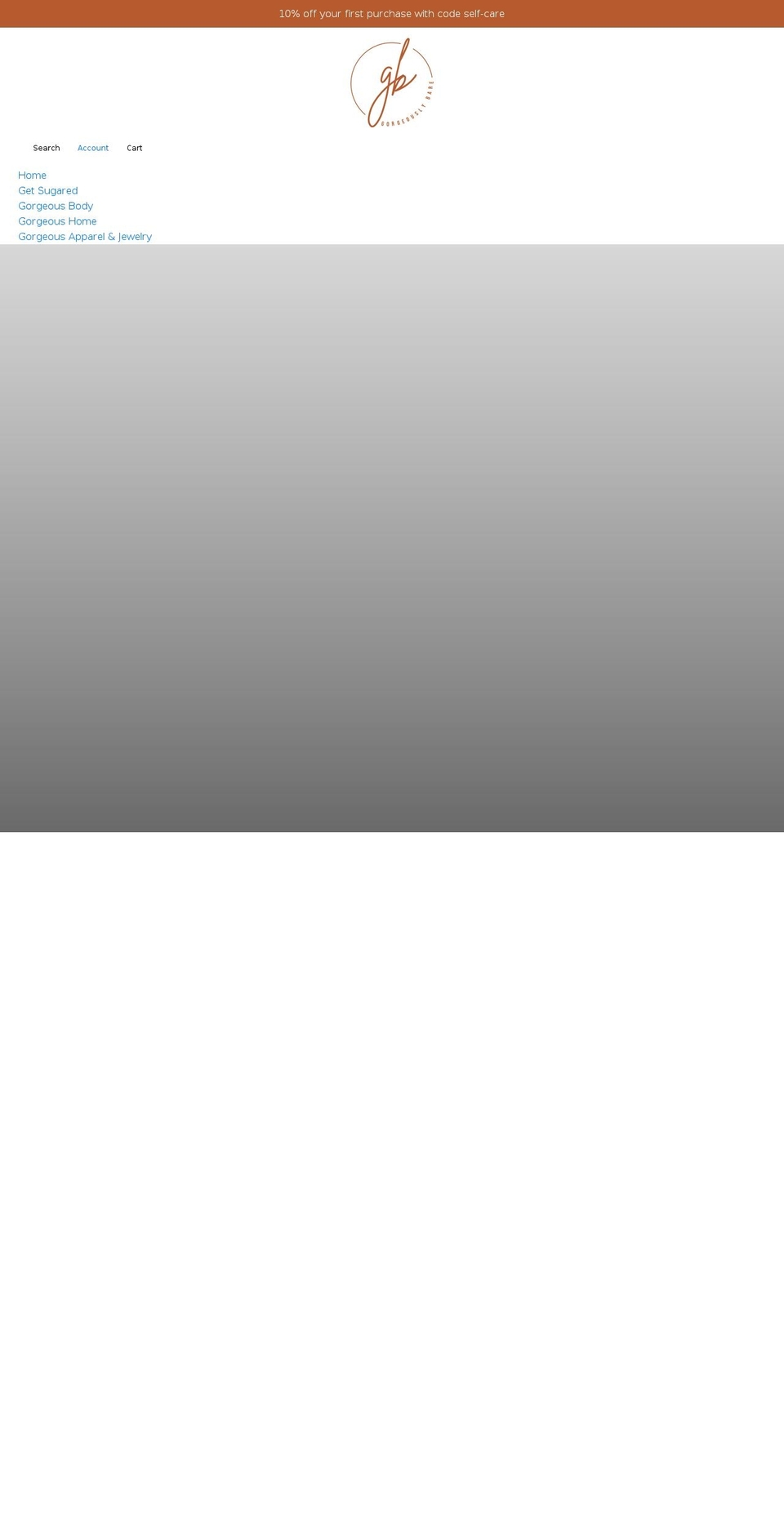 gorgeouslybare.com shopify website screenshot