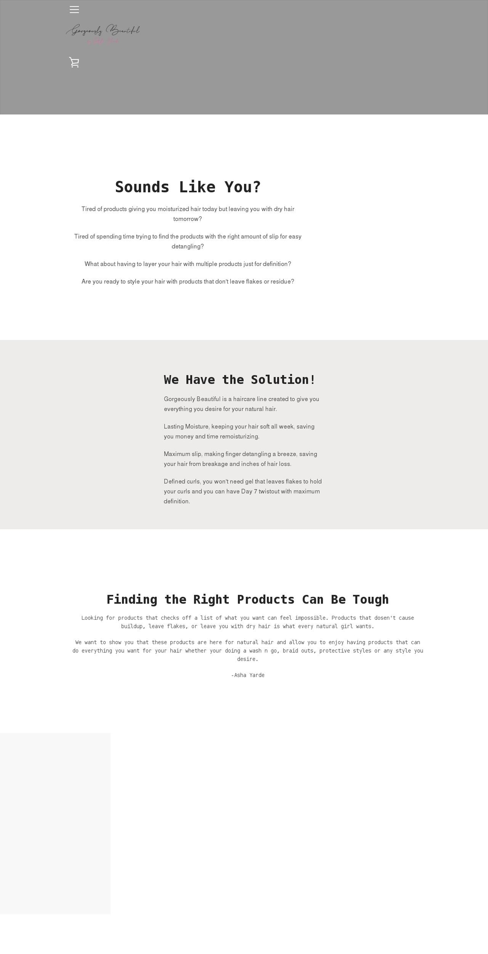 gorgeouslybeautiful.com shopify website screenshot