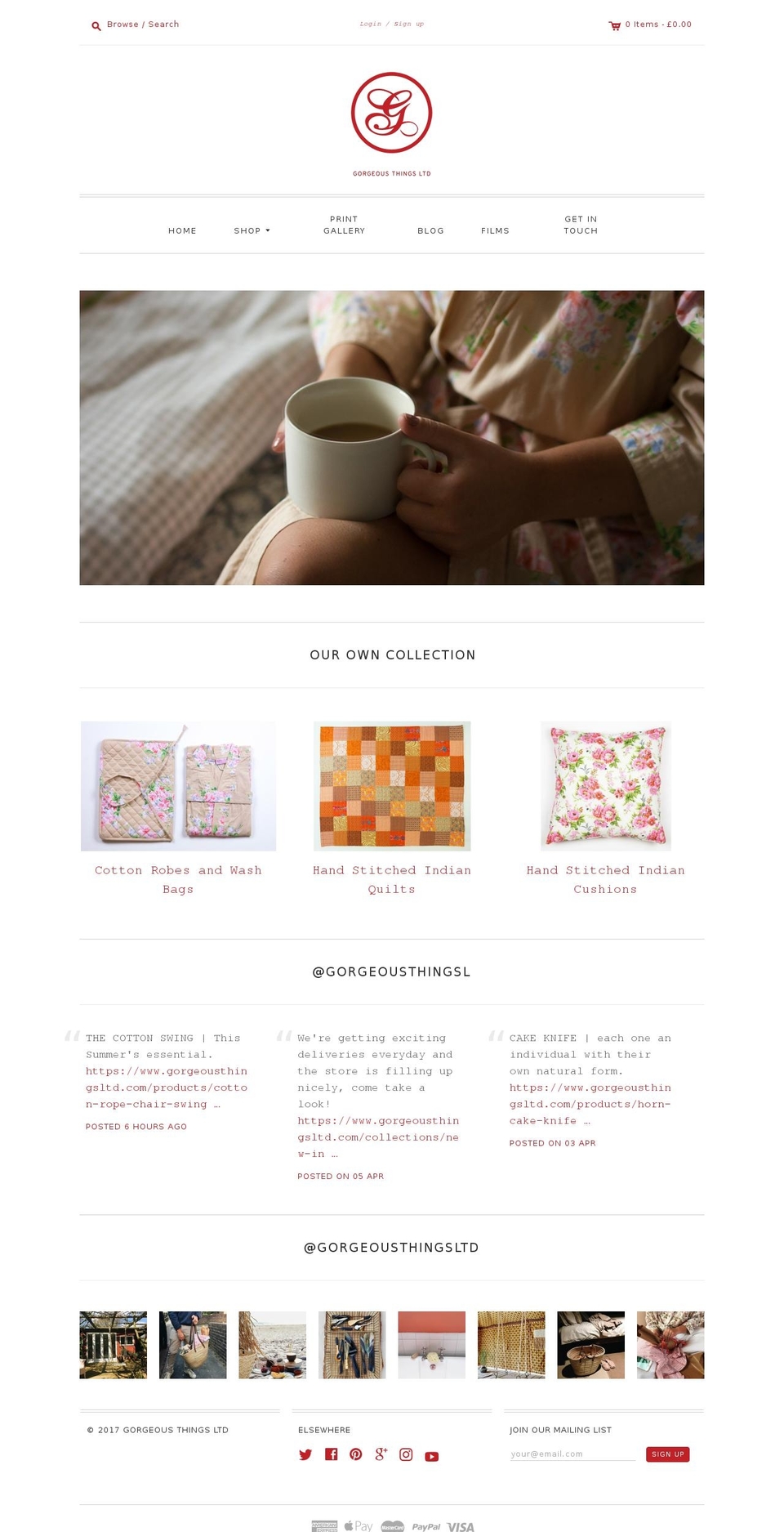 gorgeousthingslimited.com shopify website screenshot