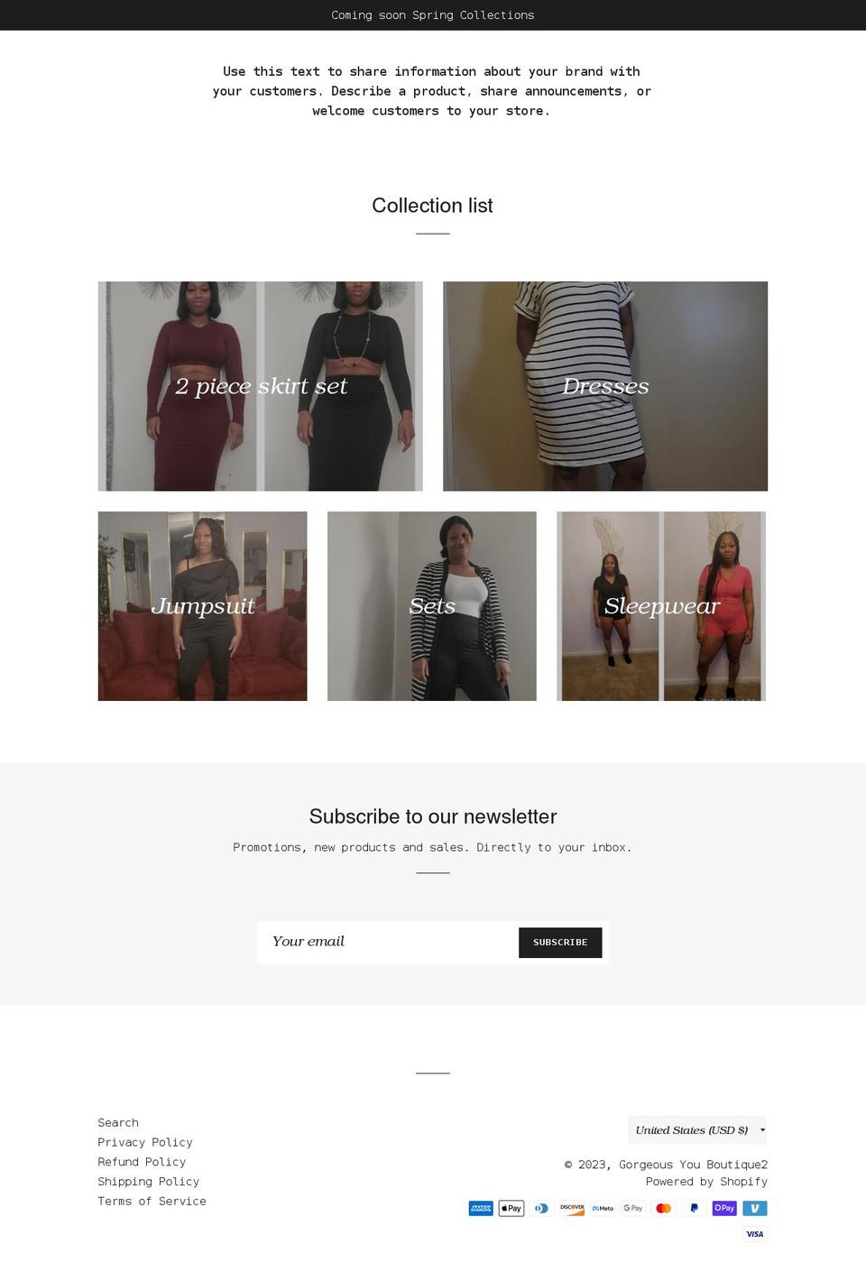 gorgeousyou.online shopify website screenshot