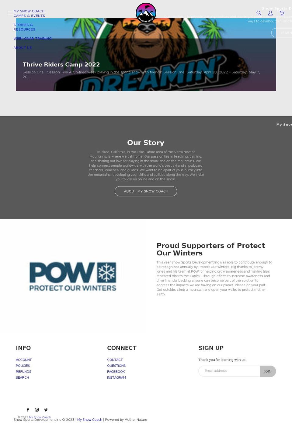 gorideonwinter.com — Shopify storefront screenshot