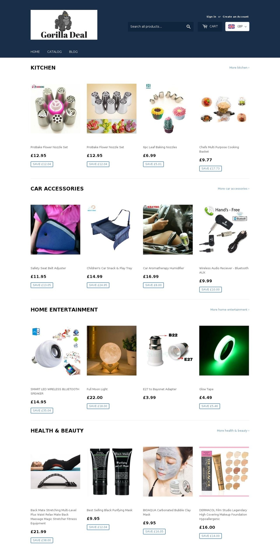 gorilladeal.co.uk shopify website screenshot