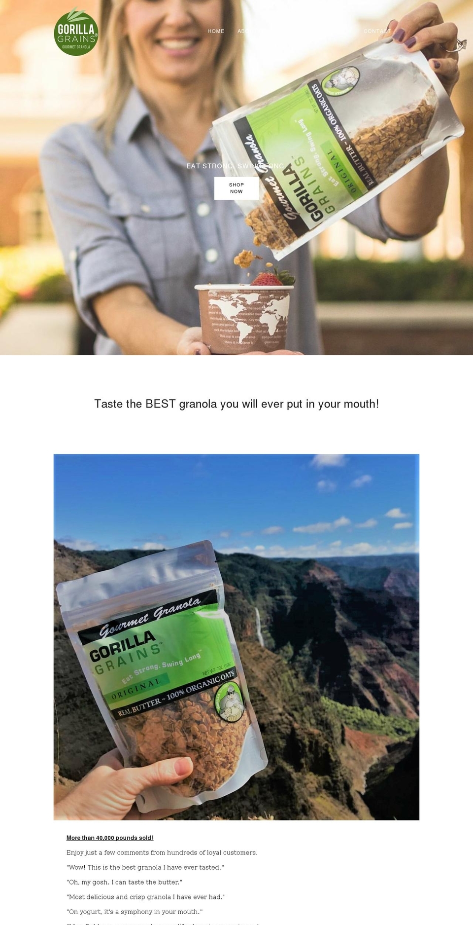 gorillagrains.com shopify website screenshot
