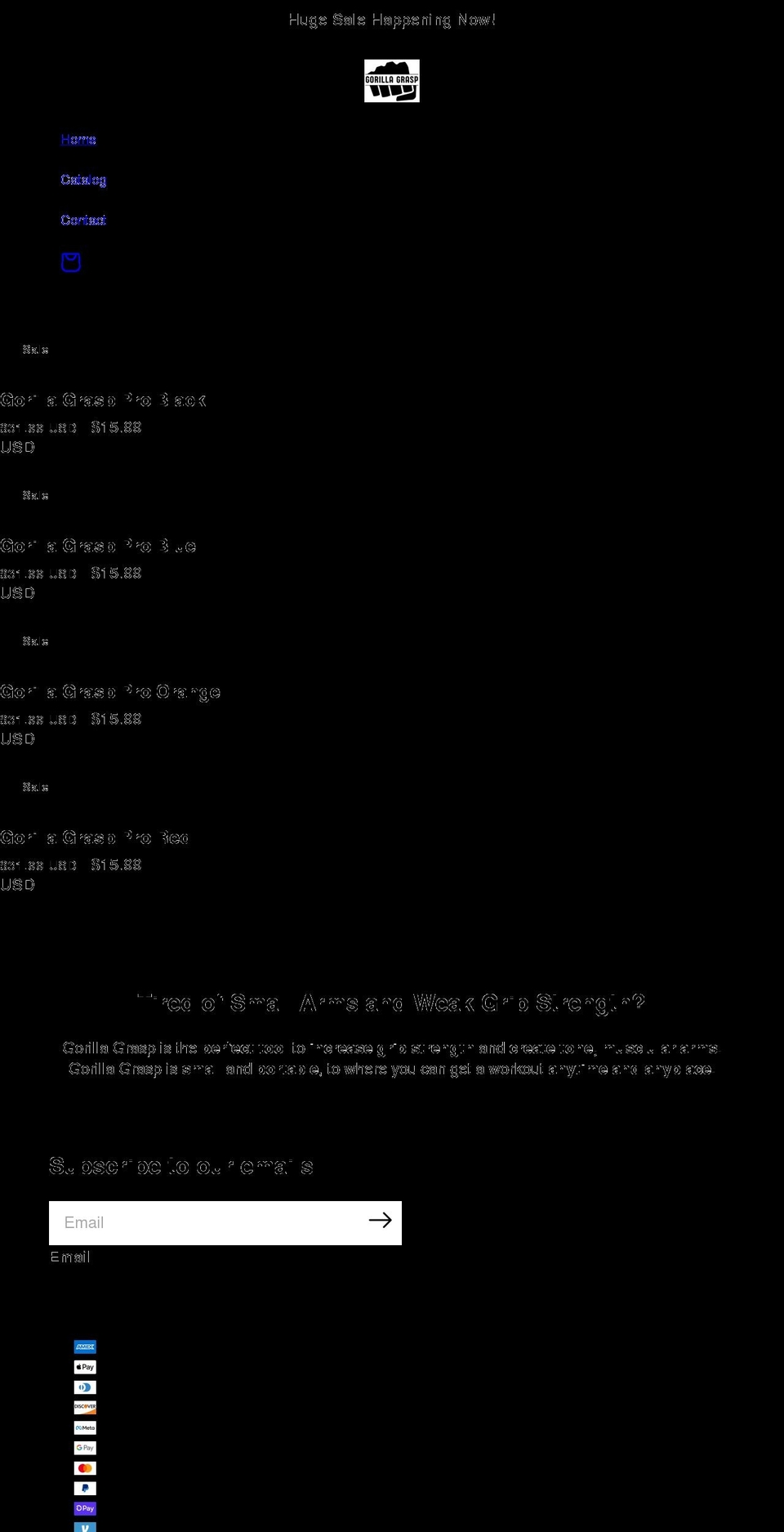 gorillagrasp.com shopify website screenshot