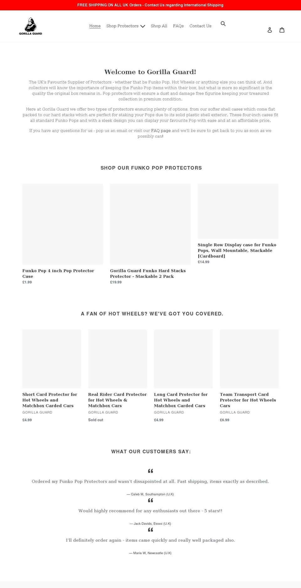 gorillaguard.co.uk shopify website screenshot