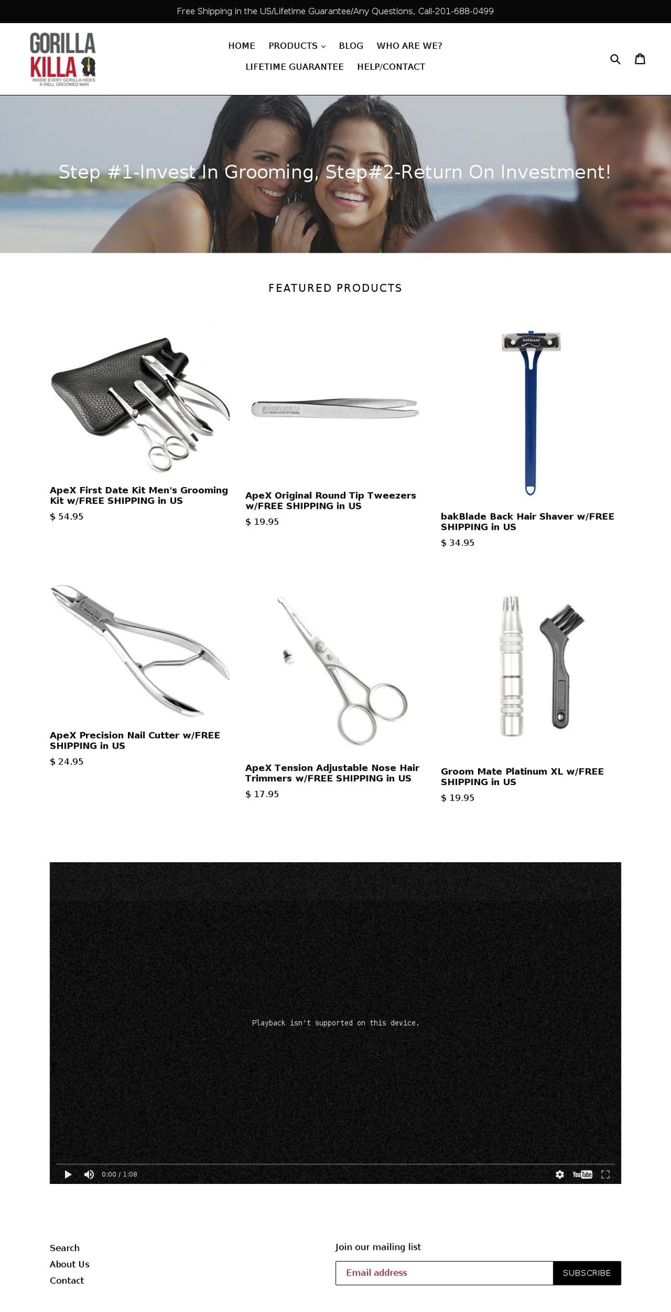 gorillakilla.com shopify website screenshot