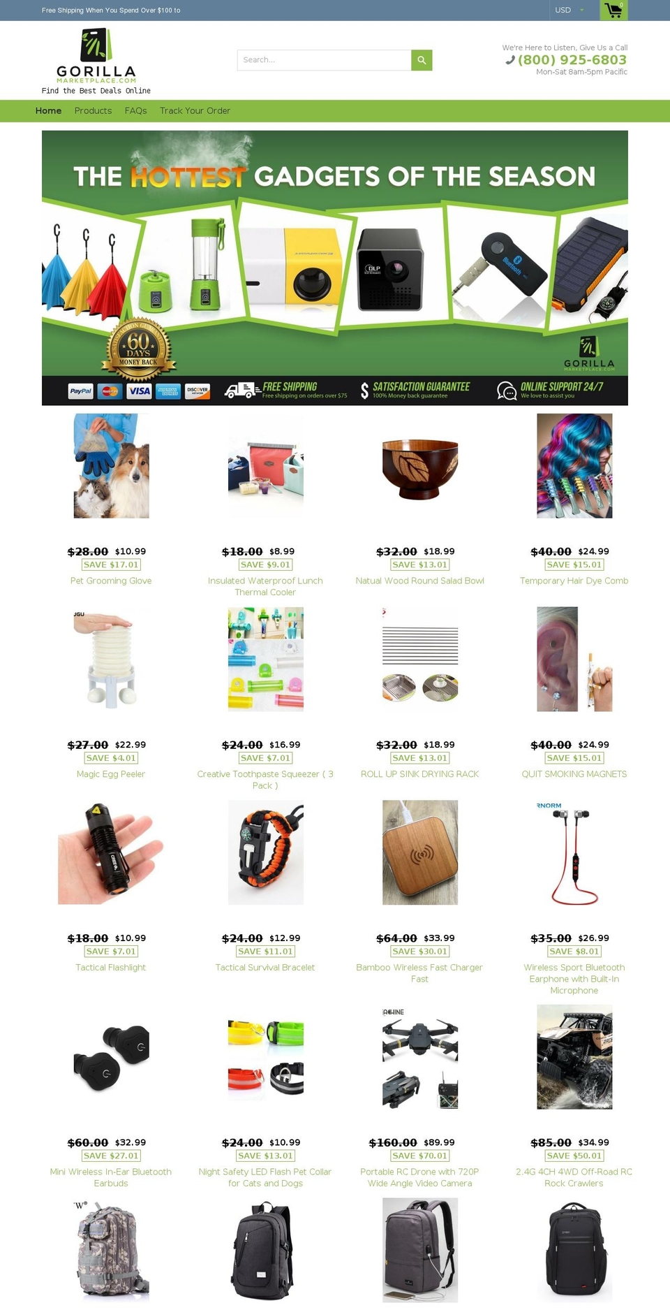 gorillamarketplace.com shopify website screenshot
