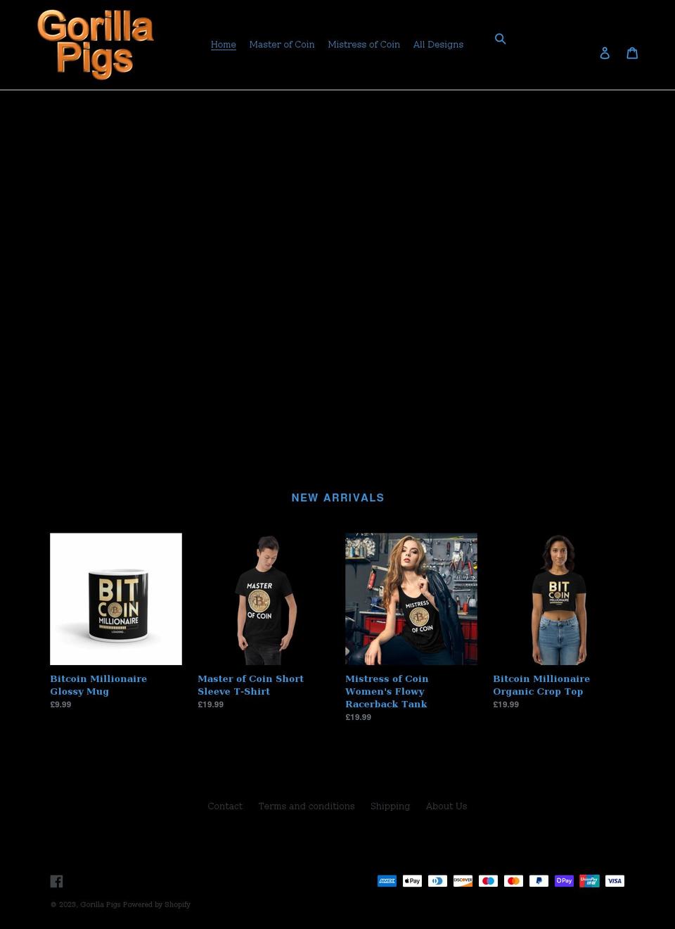 gorillapigs.com shopify website screenshot