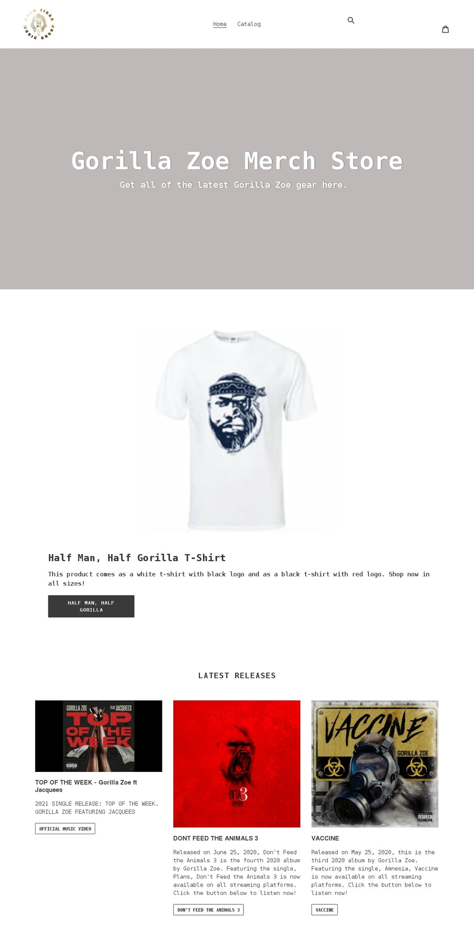 gorillazoe.com shopify website screenshot