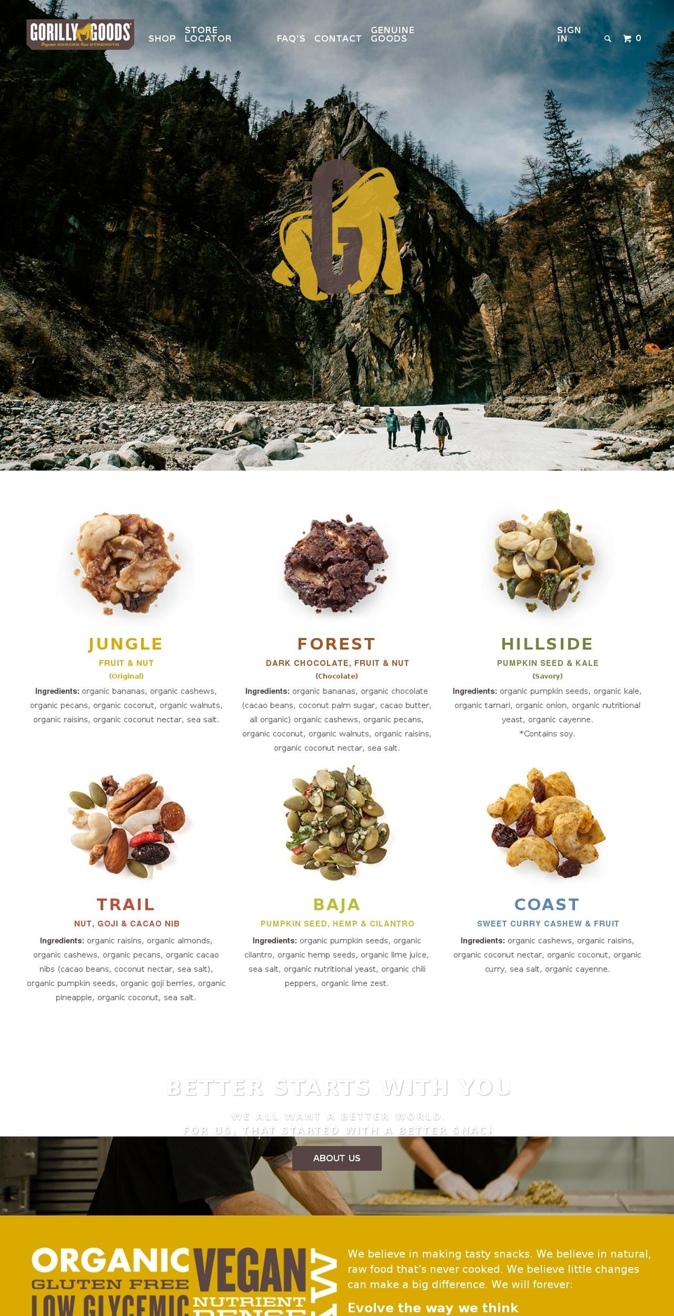 gorillygoods.net shopify website screenshot