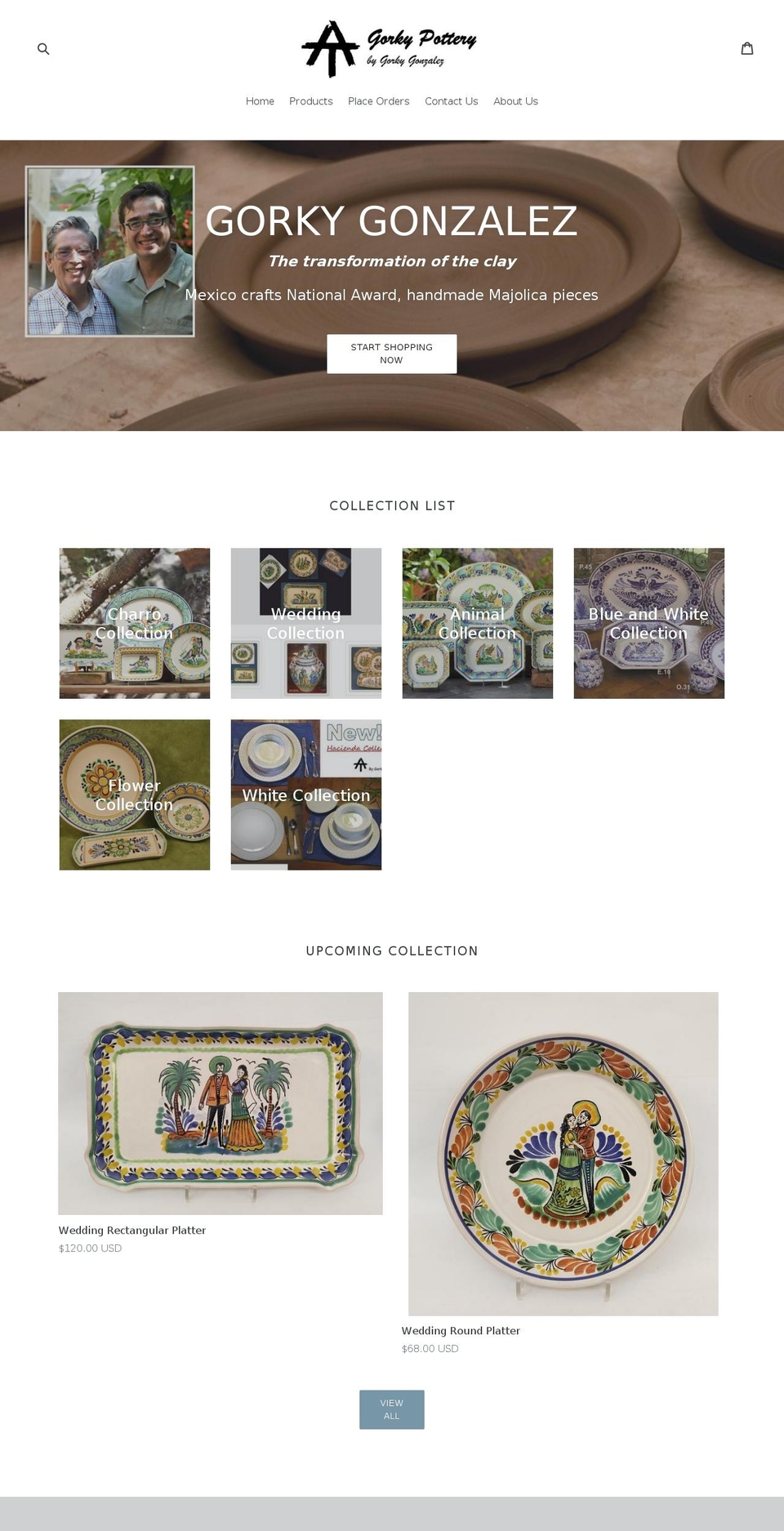 gorkygonzalez.com shopify website screenshot