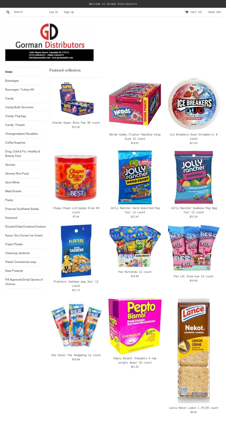 gormanorder.com shopify website screenshot