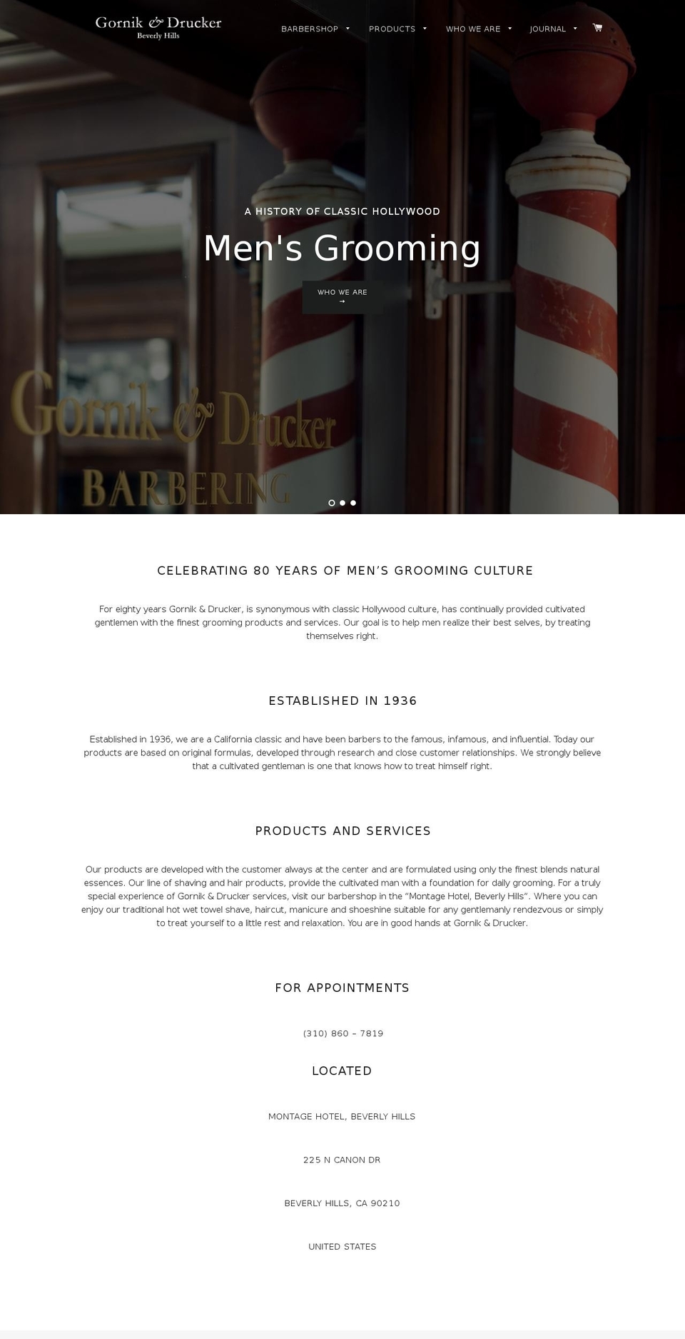 gornikanddrucker.com shopify website screenshot