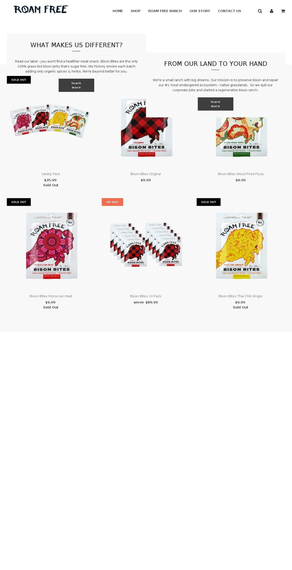 goroamfree.com — Shopify storefront screenshot