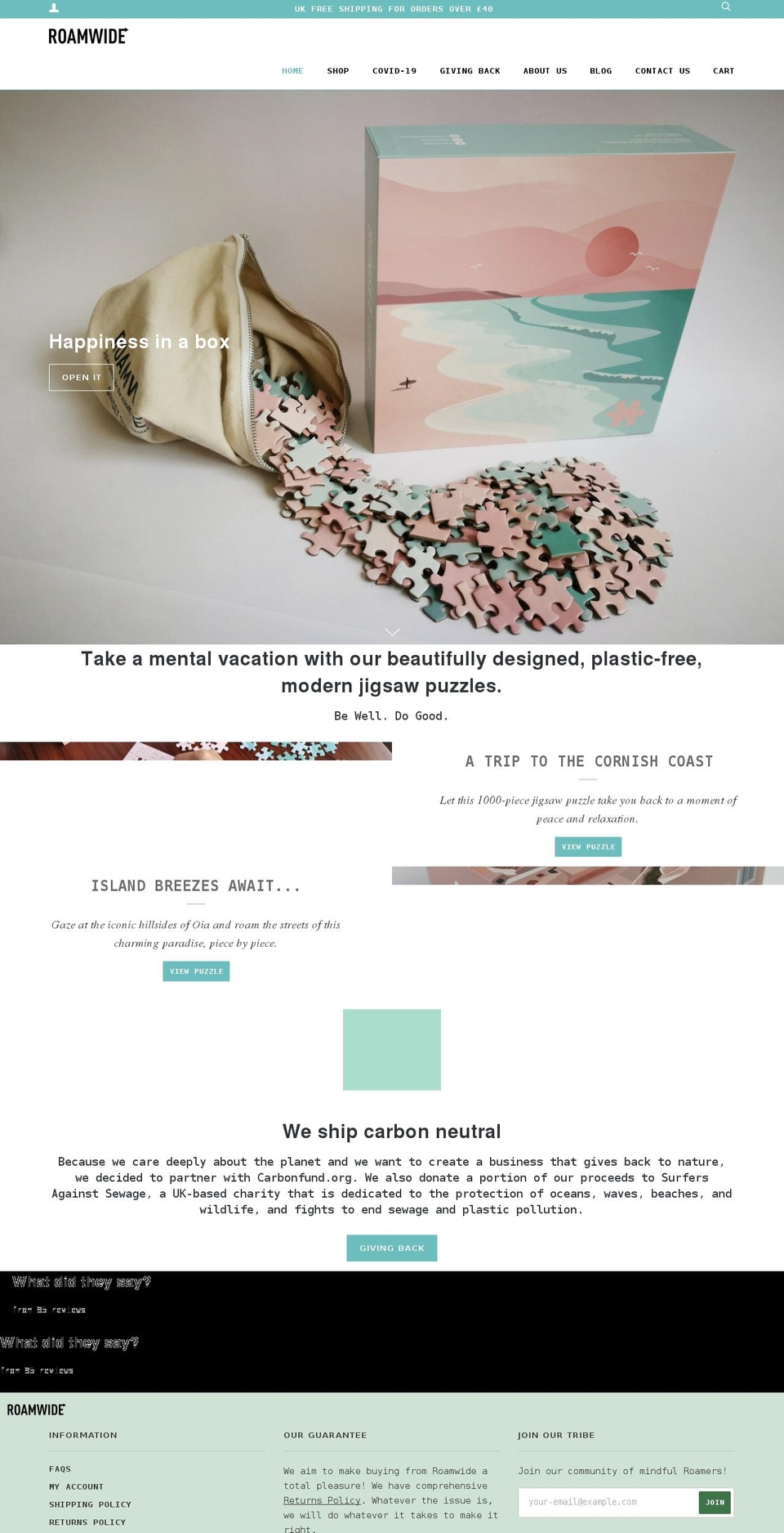 goroamwide.com shopify website screenshot