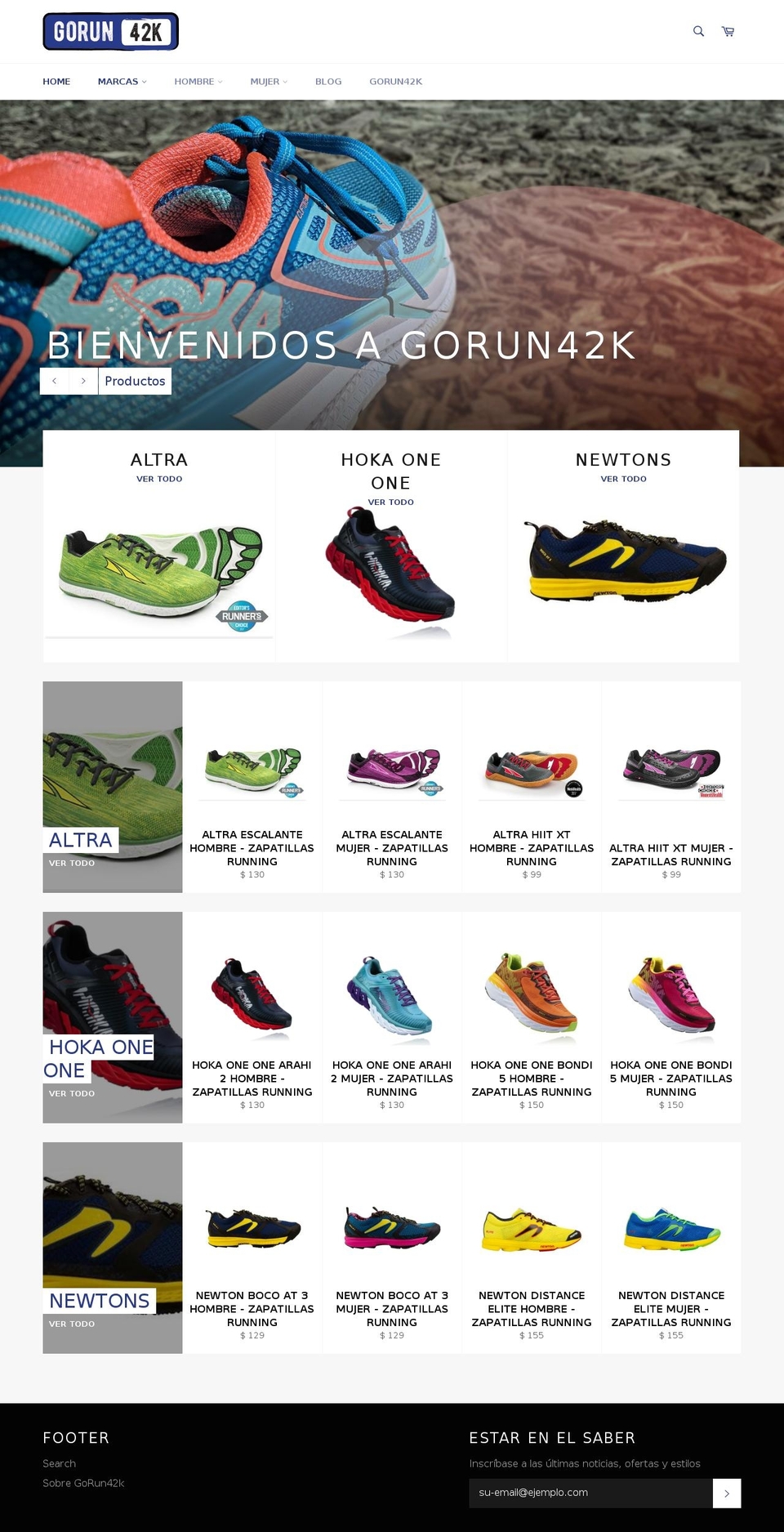 gorun42k.com — Shopify storefront screenshot
