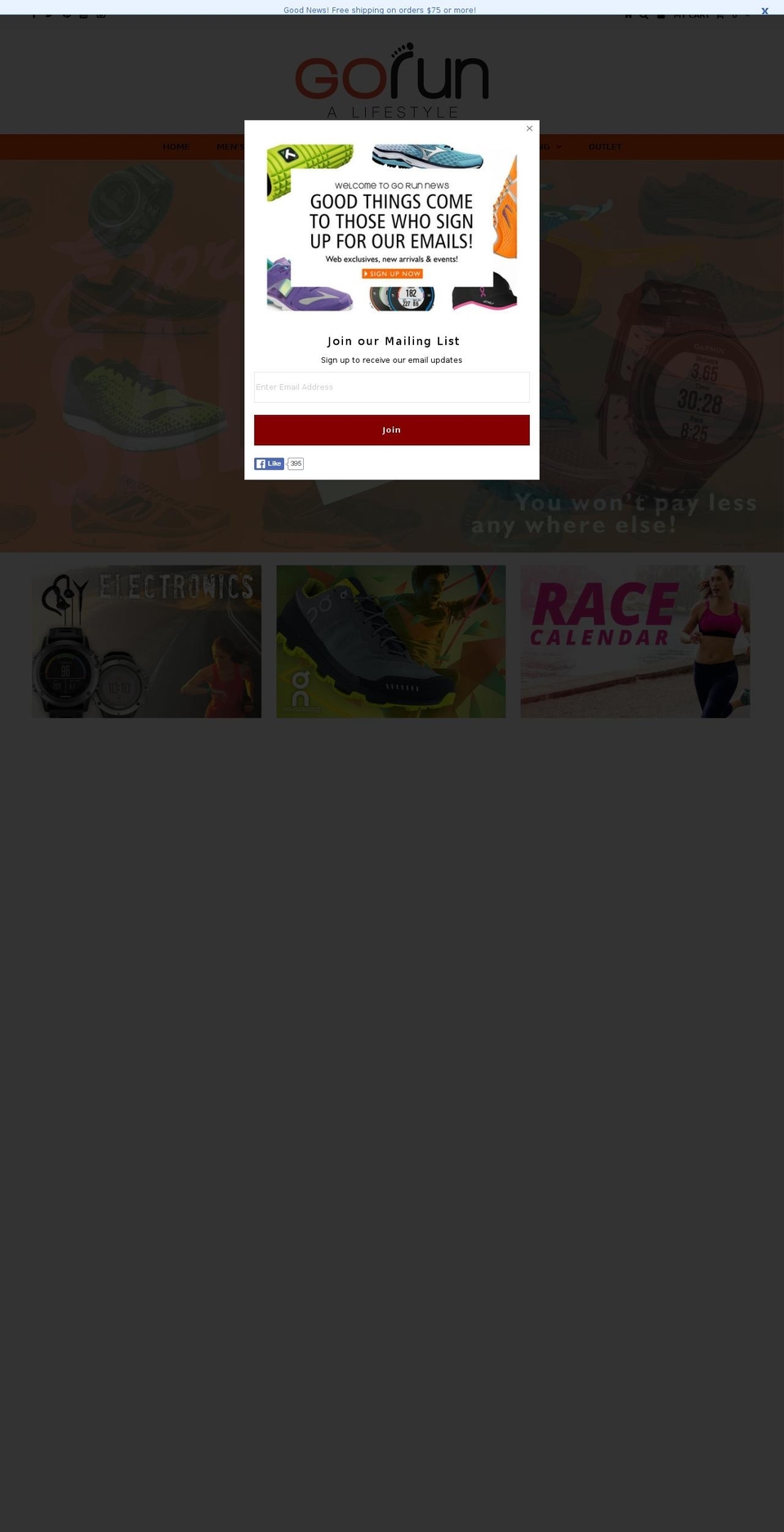 gorunmiami.myshopify.com shopify website screenshot