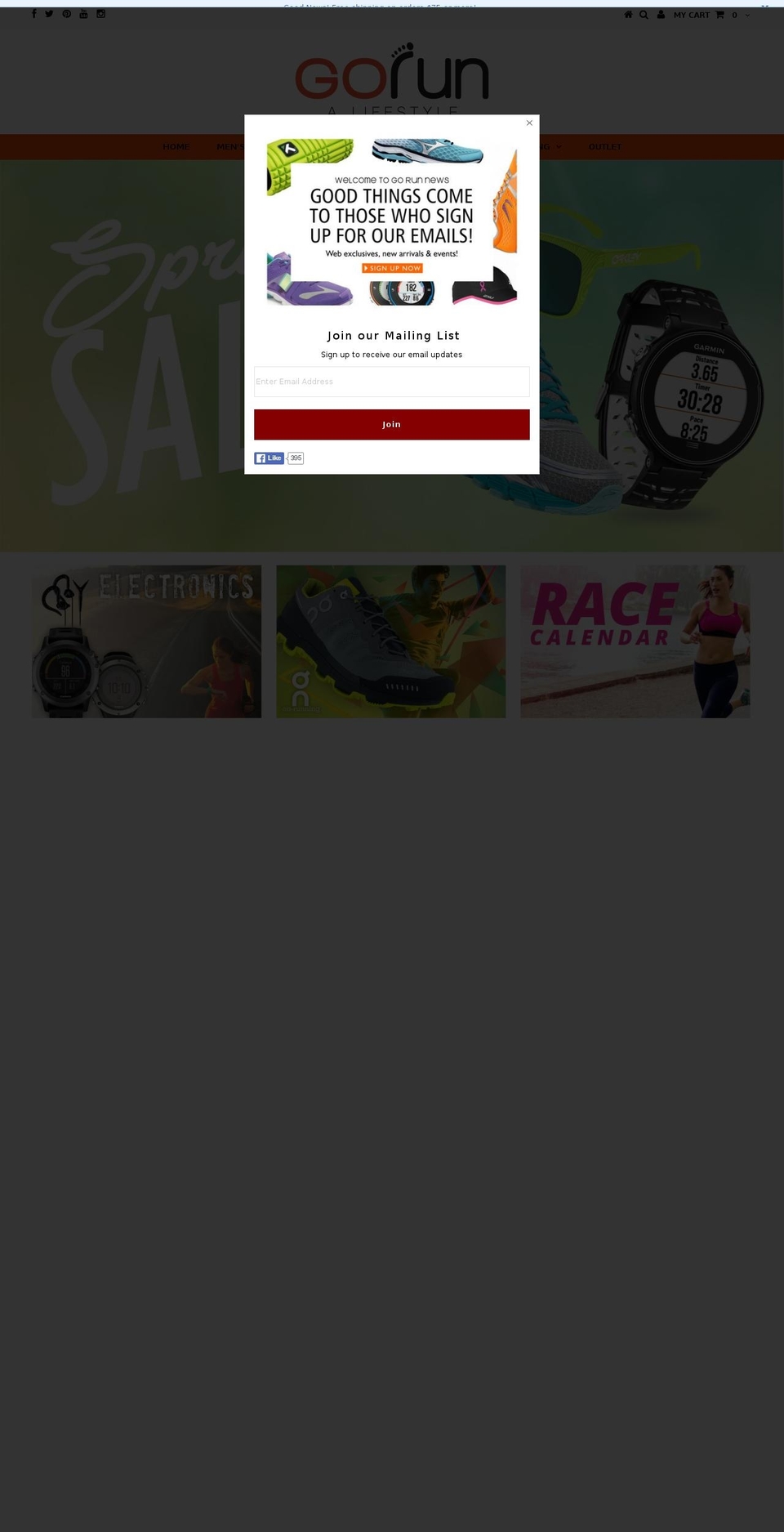 gorunonline.com shopify website screenshot