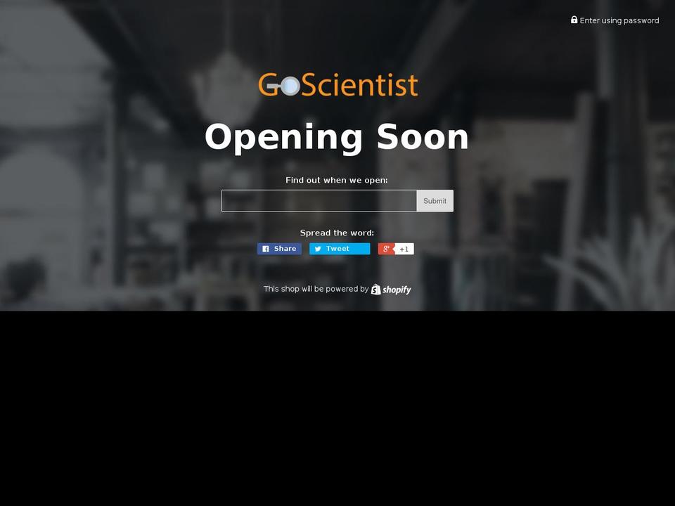 goscientist.com shopify website screenshot