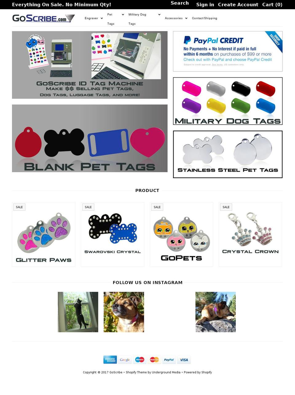 goscribe.com shopify website screenshot