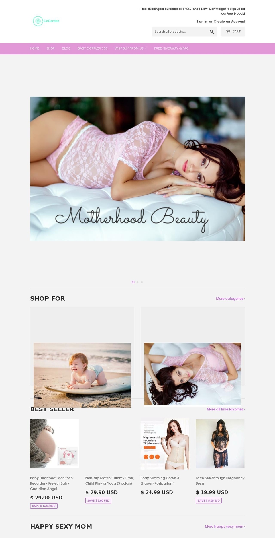 gosecretgarden.com — Shopify storefront screenshot