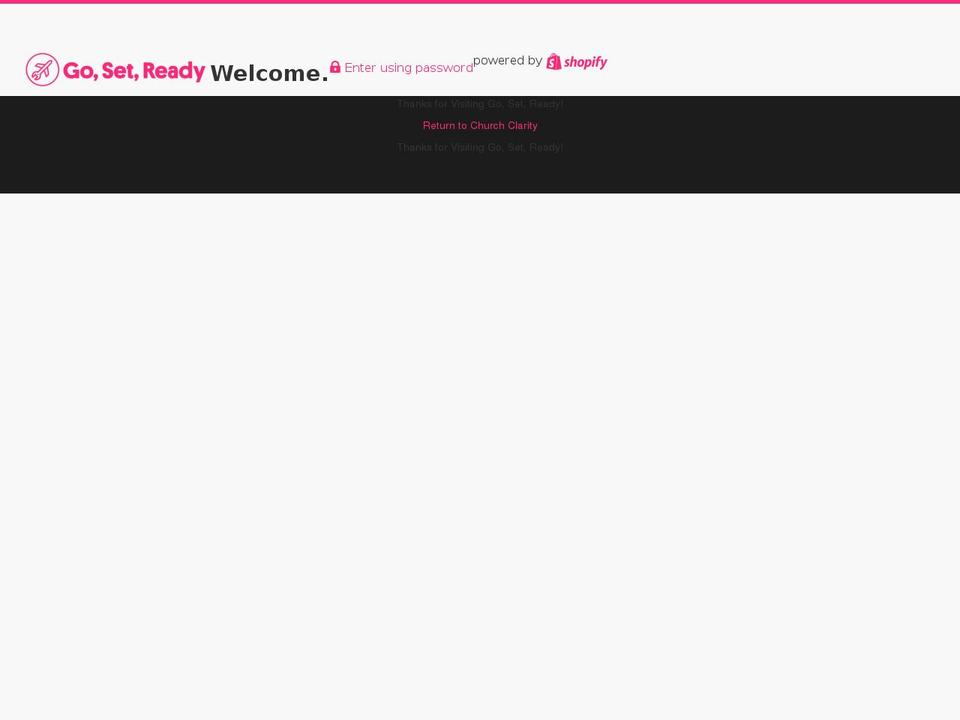 gosetready.com shopify website screenshot