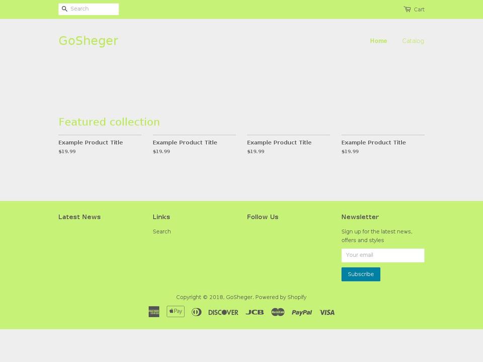 gosheger.com — Shopify storefront screenshot
