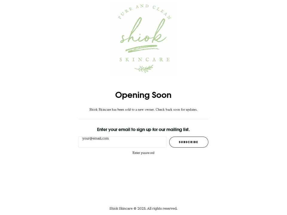 goshiok.com shopify website screenshot