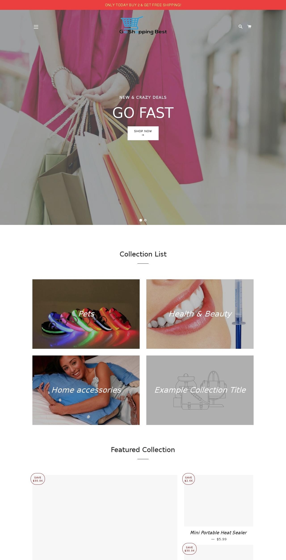 goshoppingbest.com — Shopify storefront screenshot
