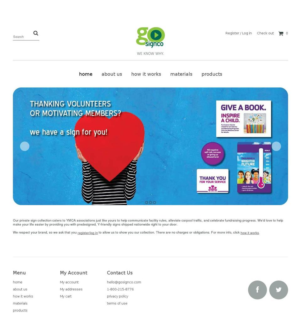 gosignco.com — Shopify storefront screenshot