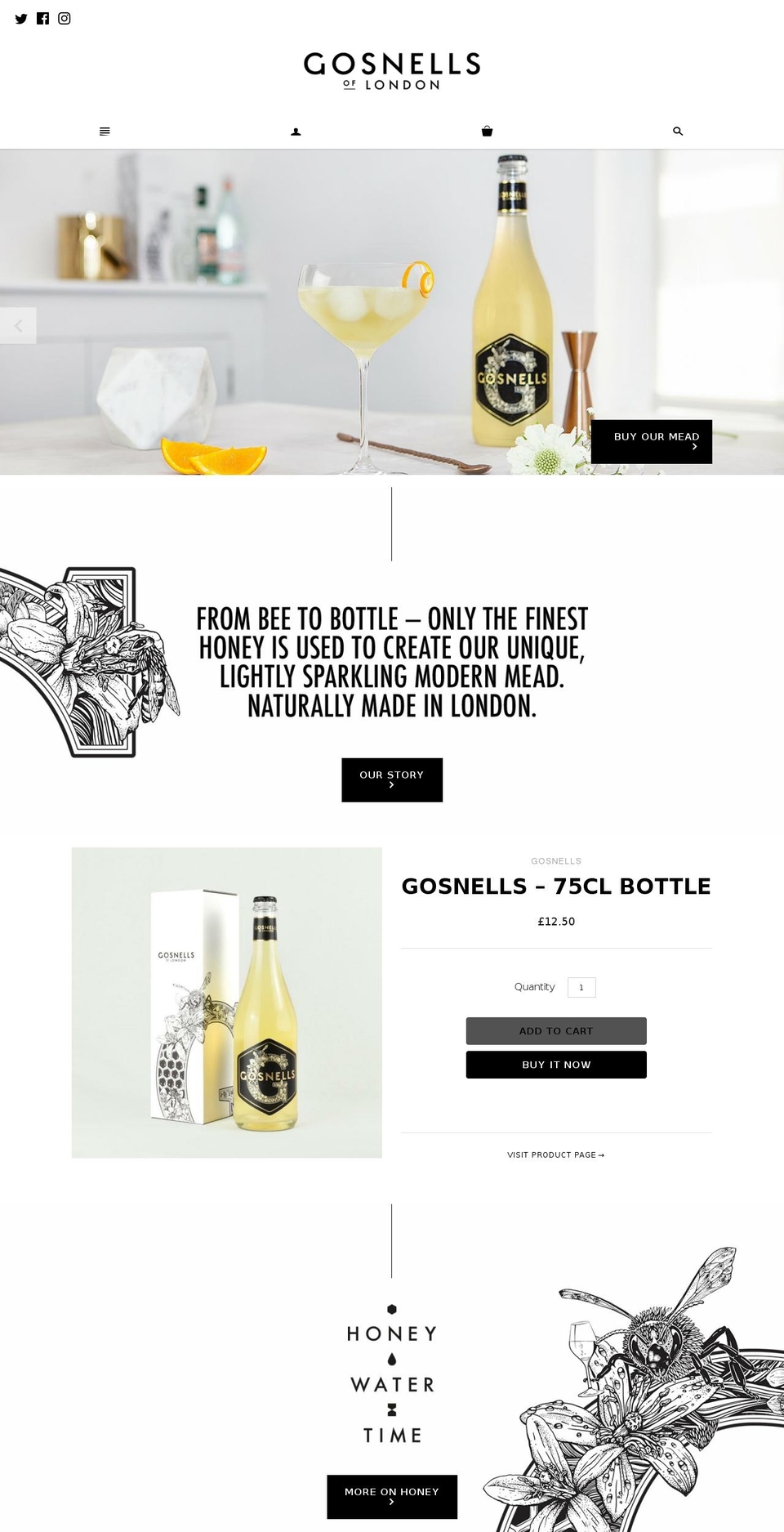 gosnells.co.uk shopify website screenshot