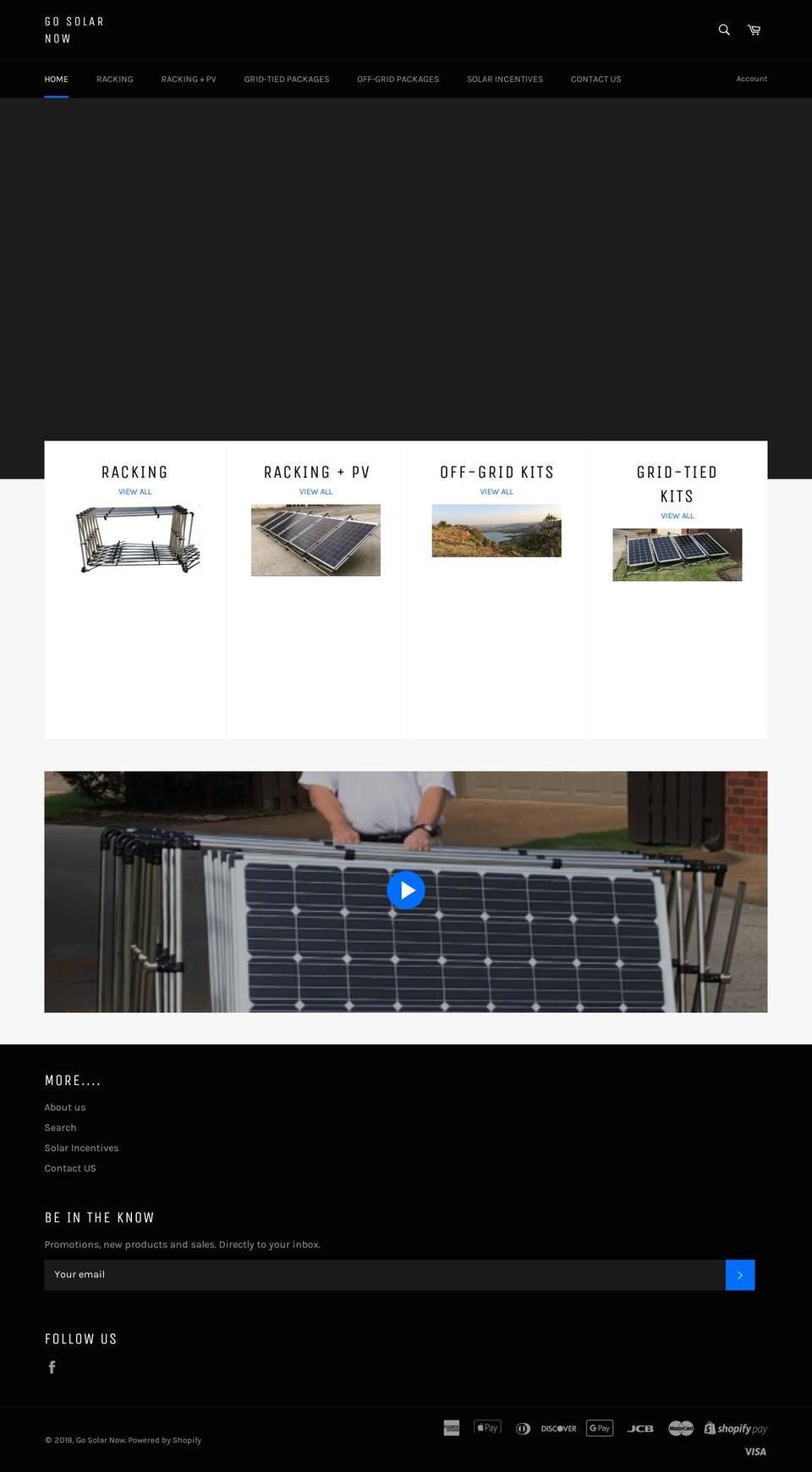 gosolarnow.us shopify website screenshot