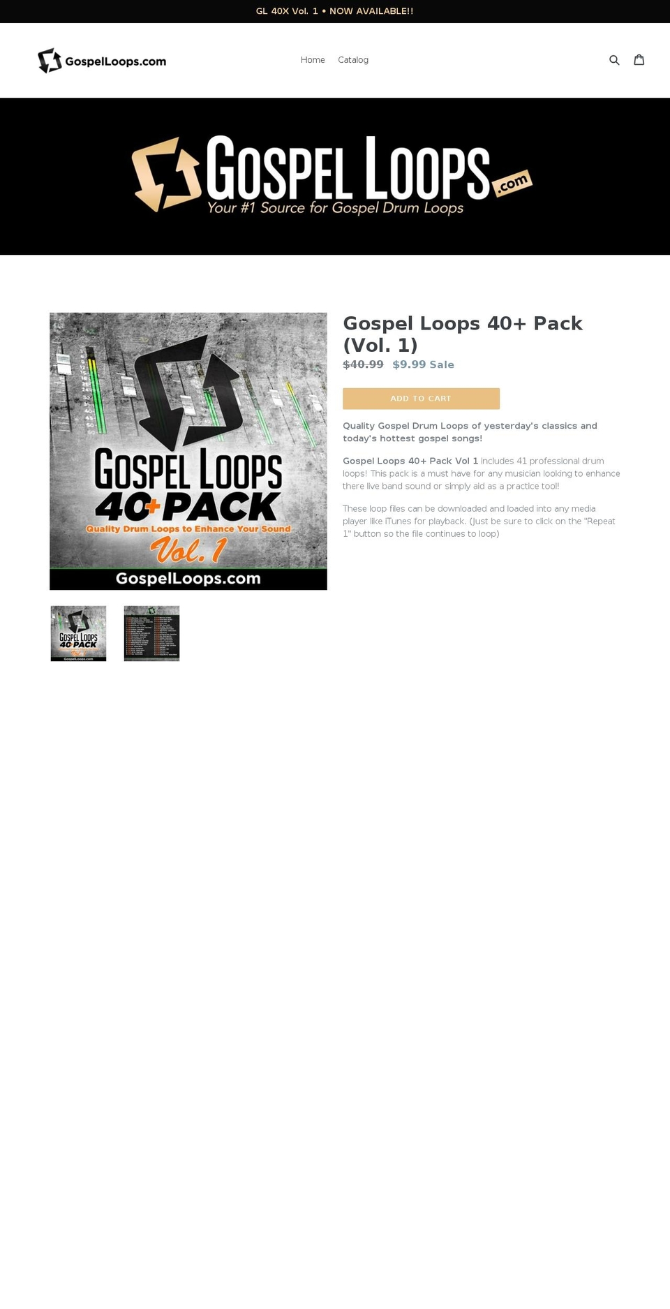 gospelloops.com — Shopify storefront screenshot