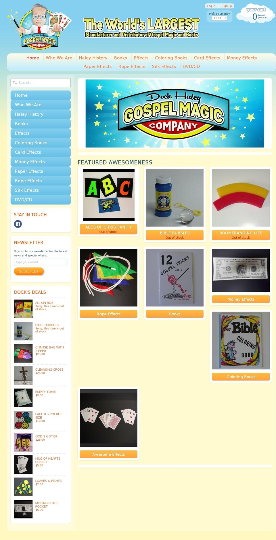 gospelmagic.com shopify website screenshot