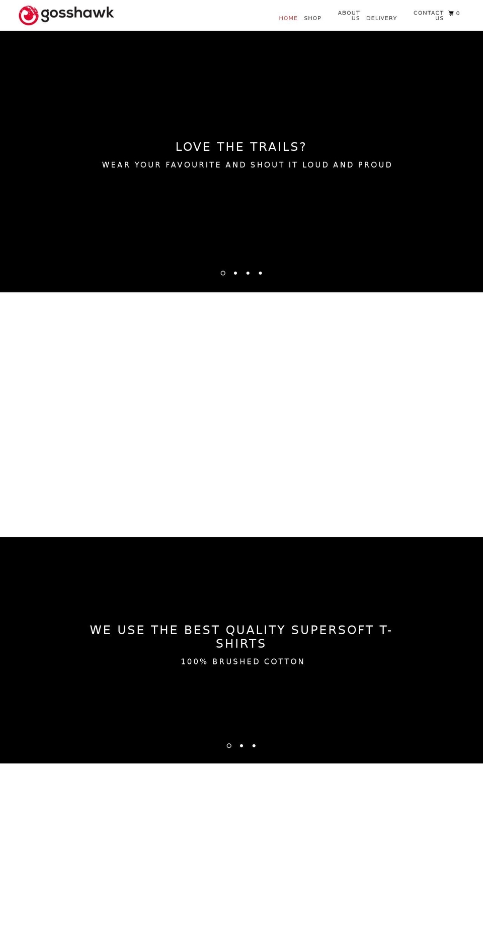 gosshawk.com — Shopify storefront screenshot