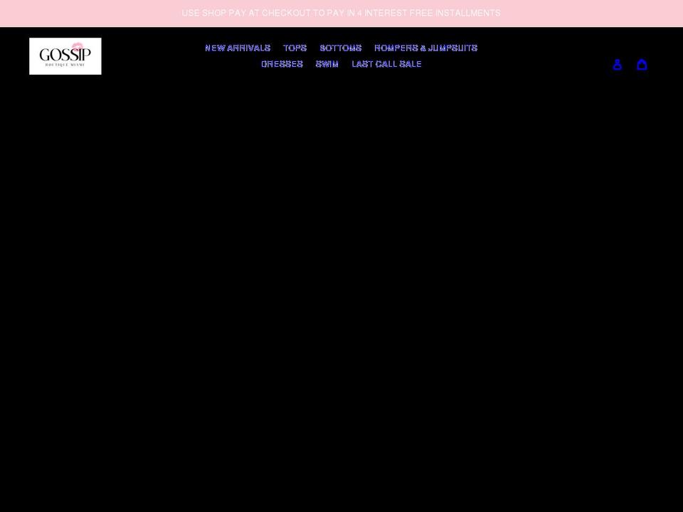 gossipboutiquemiami.com shopify website screenshot