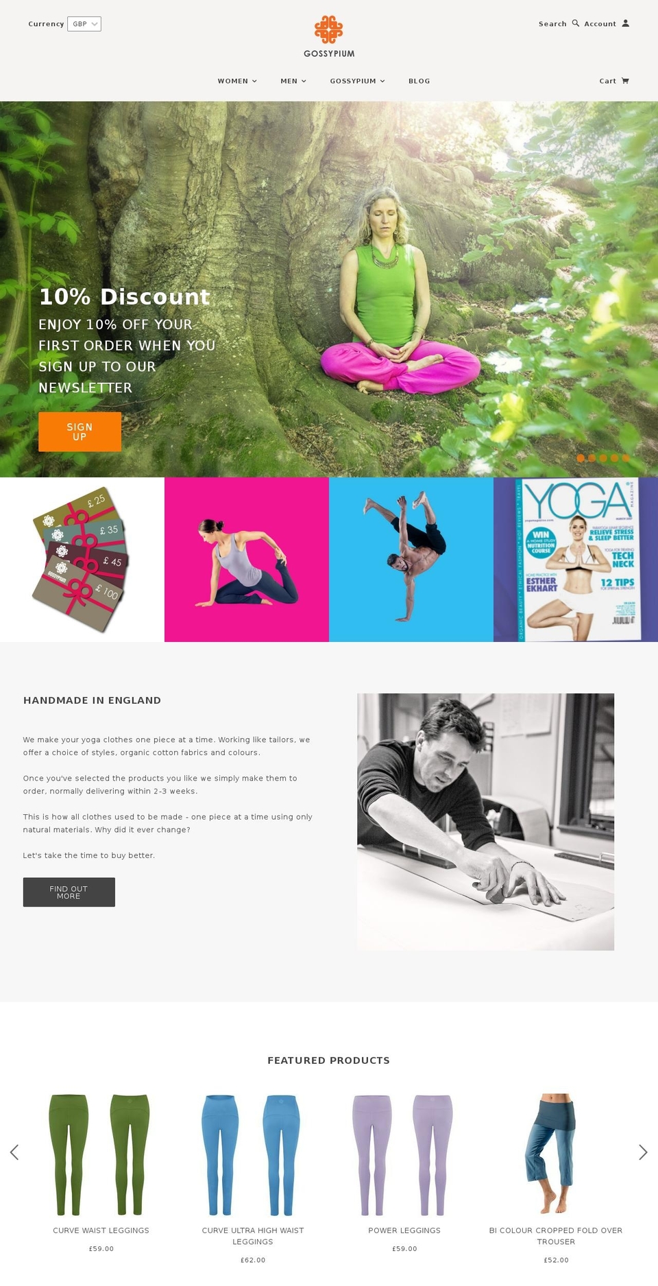 Release | V... Shopify theme site example gossypium.co.uk