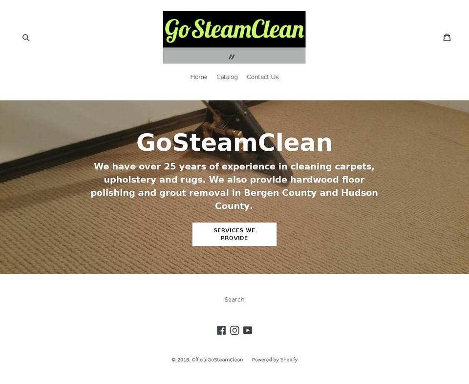 gosteamclean.com shopify website screenshot